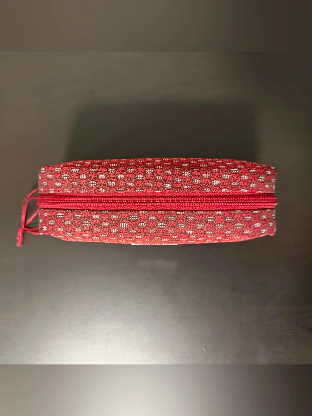 Pineda Covalin Tzompantli Toiletry Cosmetic Makeup Travel Pouch Red